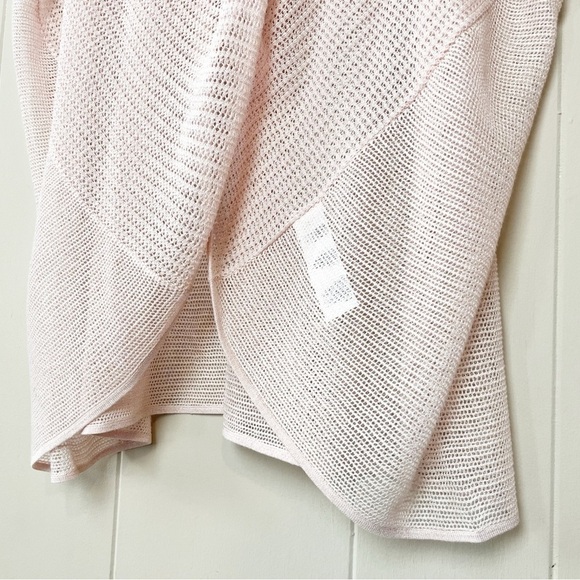 All Saints Itat Twist Tee Small Candy Pink open knit flowy  sheer oversized - Picture 5 of 11